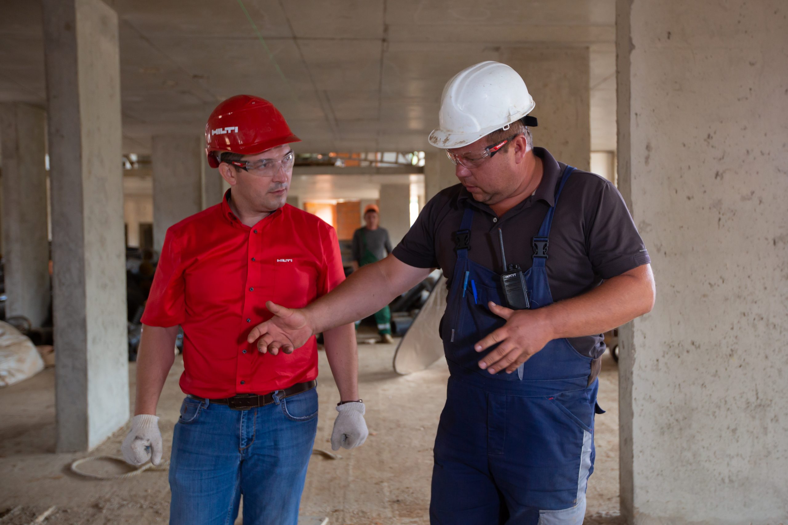 Construction Worker with Radio