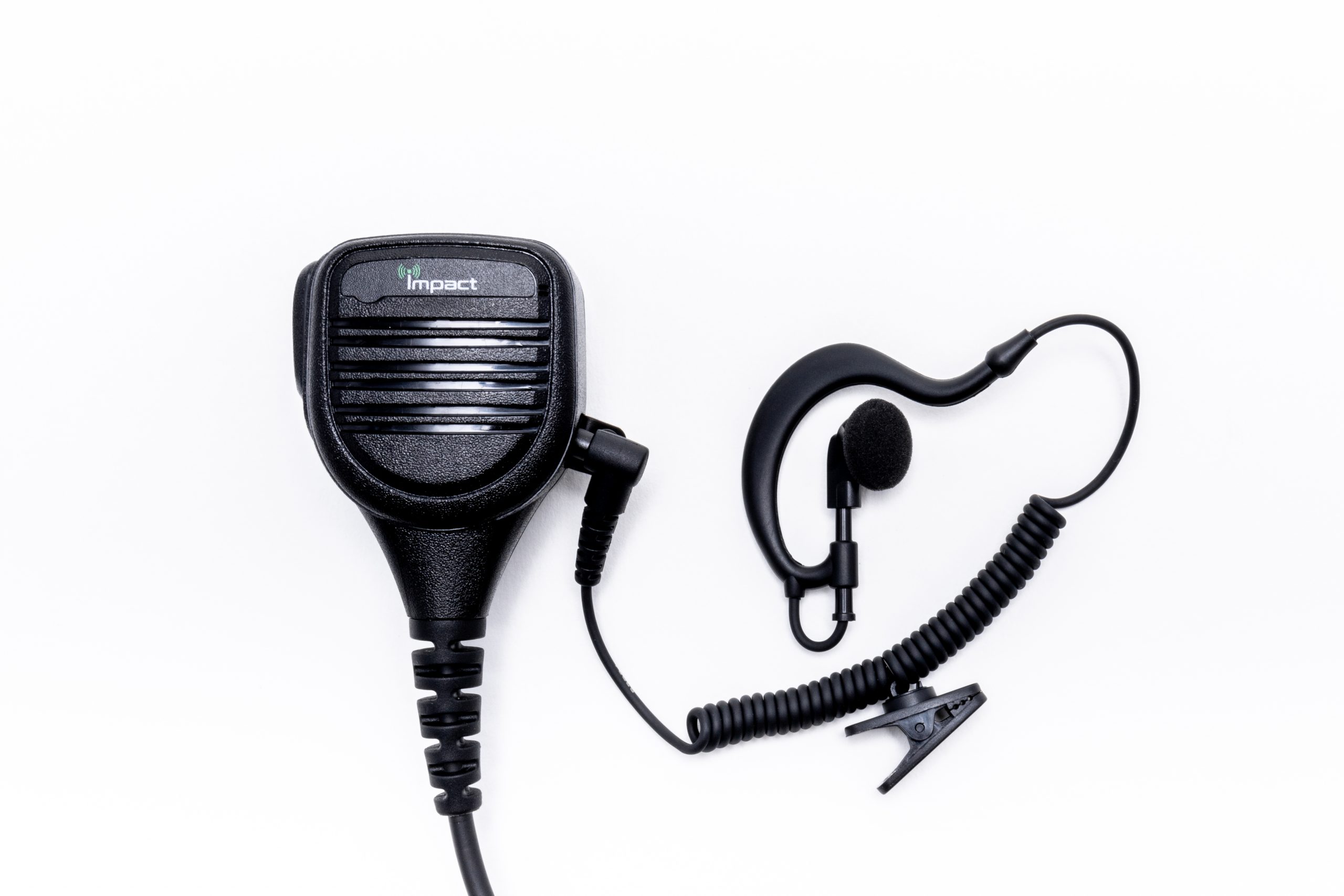 Gold Series listen-only earpiece connected to PRSMA speaker mic